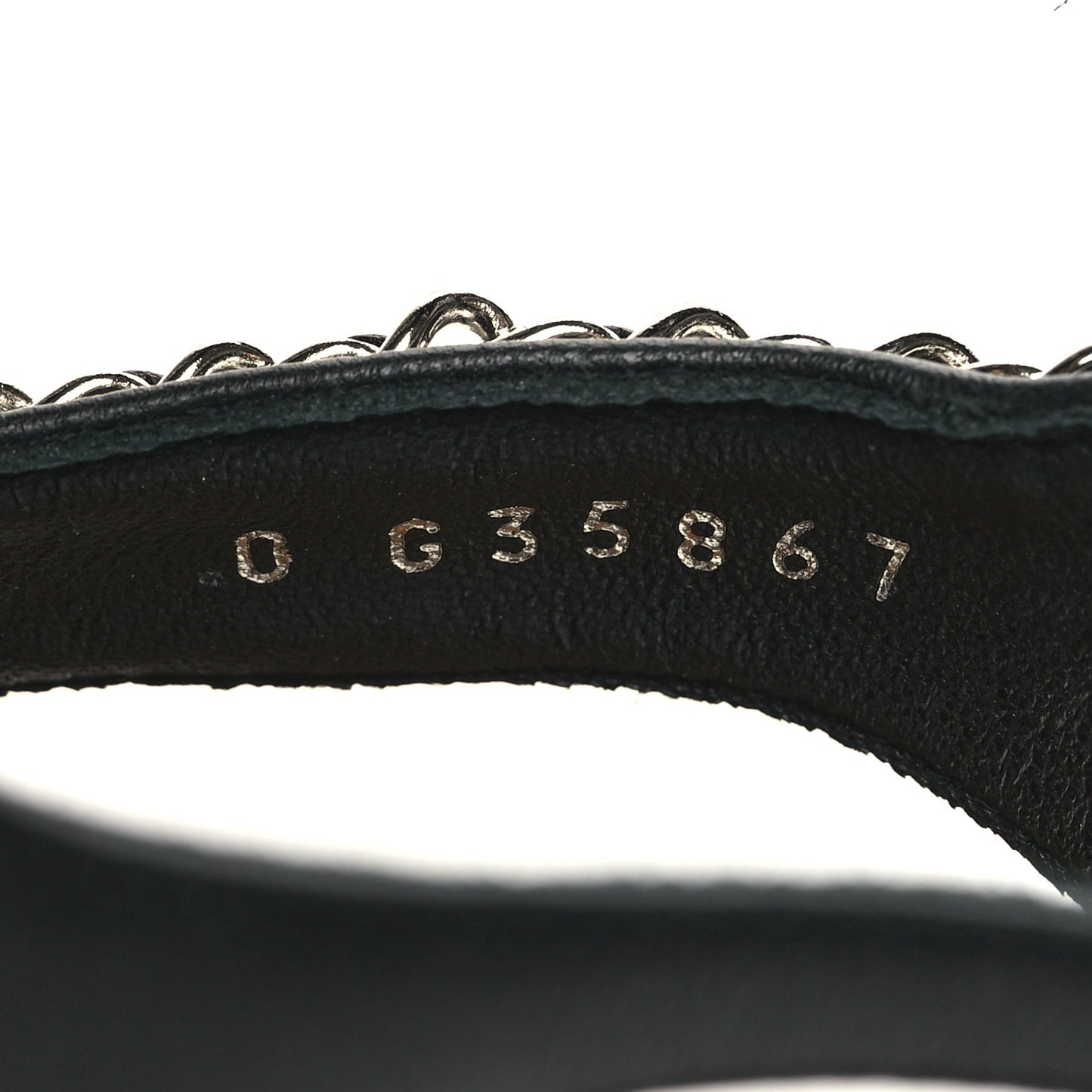 Lambskin Quilted Chain Wedge Sandals 37 Black