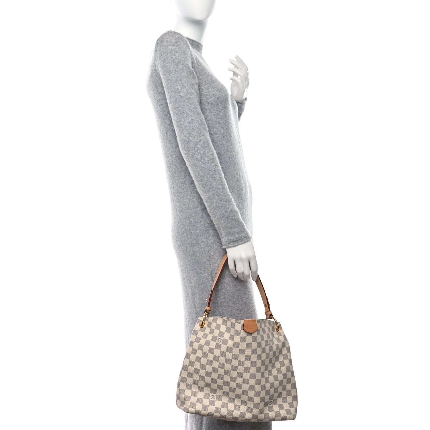 Louis Vuitton Damier Azur Graceful PM Rose Ballerine 2 of 12