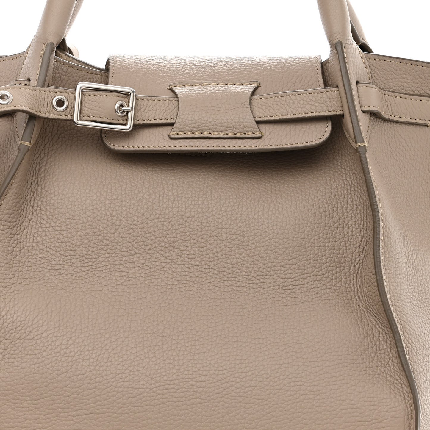 Supple Grained Calfskin Small Big Bag Light Taupe
