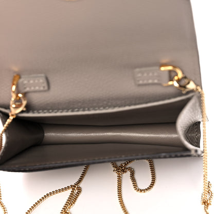 Fendi Vitello Cruise F is Fendi Geometric Flap Wallet on Chain Tortora 5 of 11