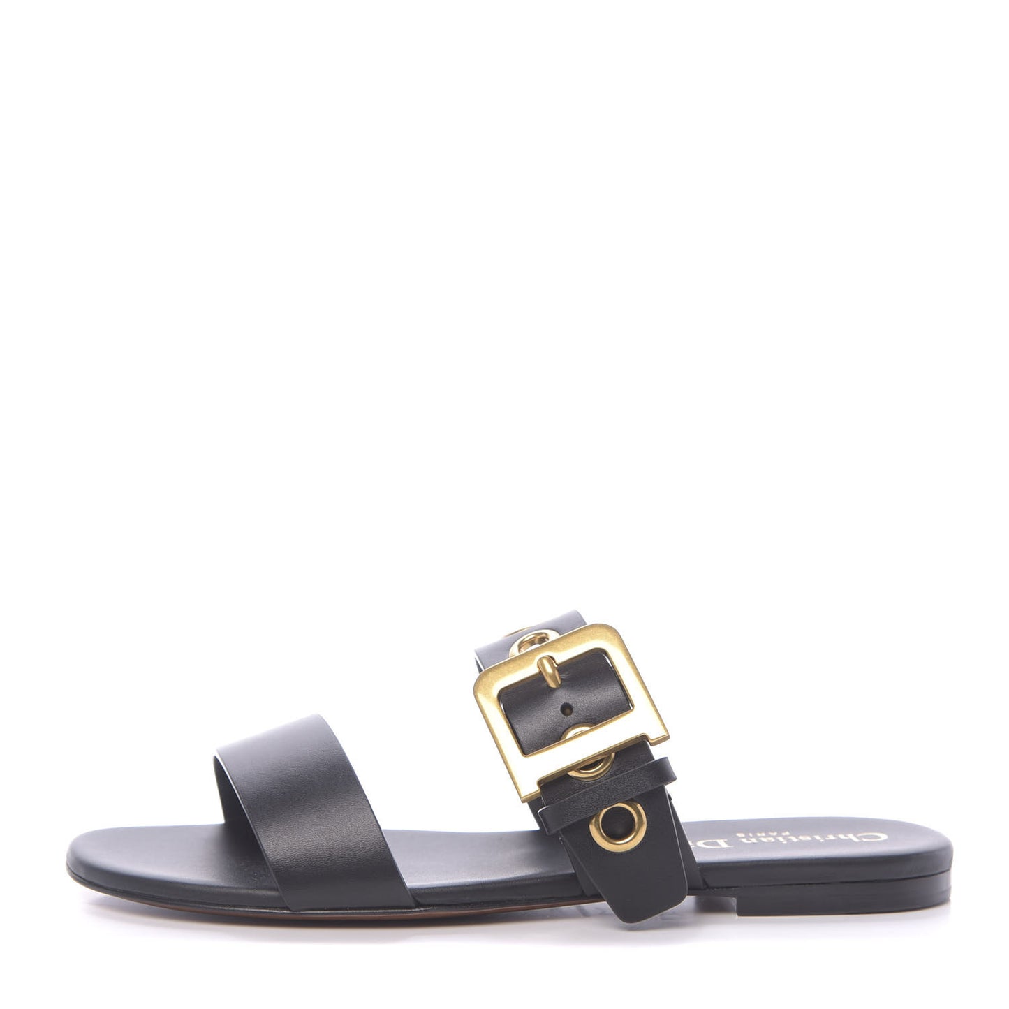 Calfskin D-Dior Slide Sandals 36 Black