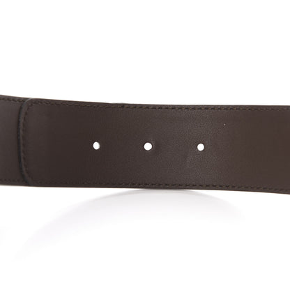 Gucci GG Supreme Monogram Matte Plutone Calfskin Double G 40mm Belt 90 36 Beige Ebony New Acero 5 of 5