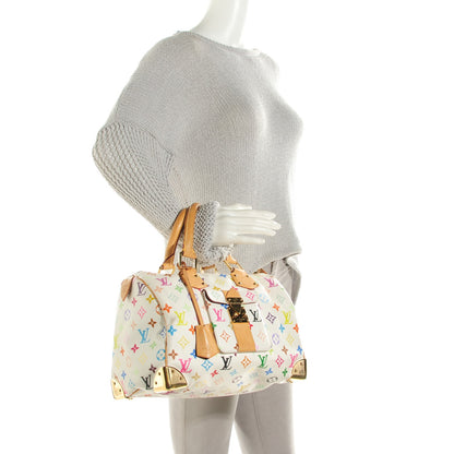 Louis Vuitton Monogram Multicolor Speedy 30 White 2 of 7
