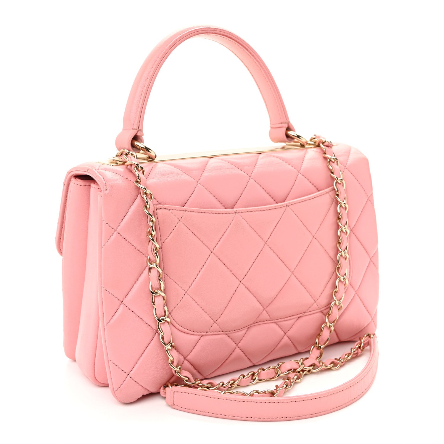 Chanel Lambskin Quilted Small Trendy CC Flap Dual Handle Bag Light Pink 3 of 10
