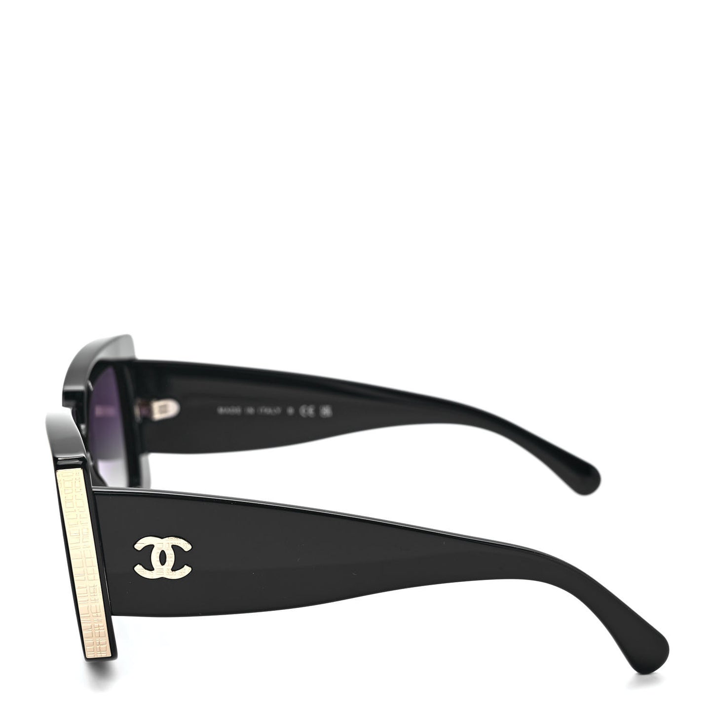 Acetate Rectangle Sunglasses 5435 Black
