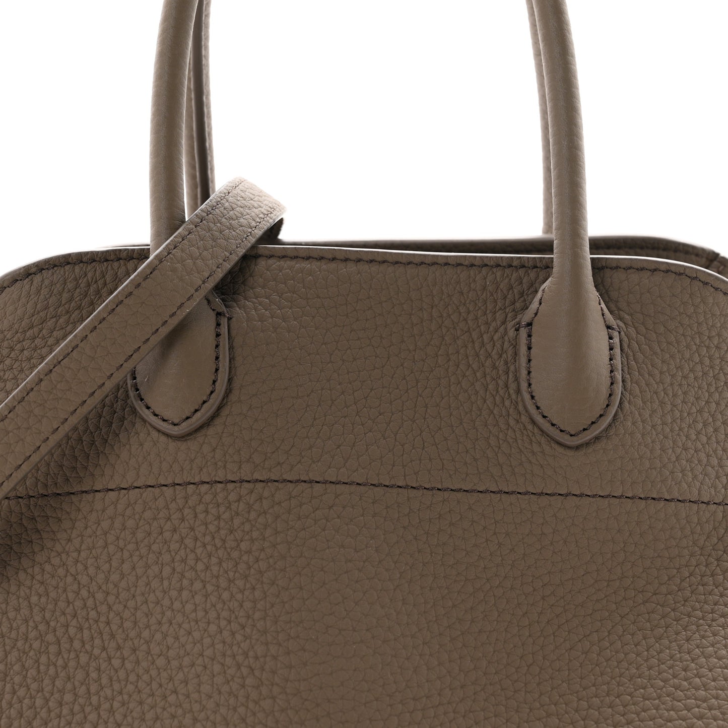 Grained Calfskin Soft Margaux 10 Bag Smoked Taupe