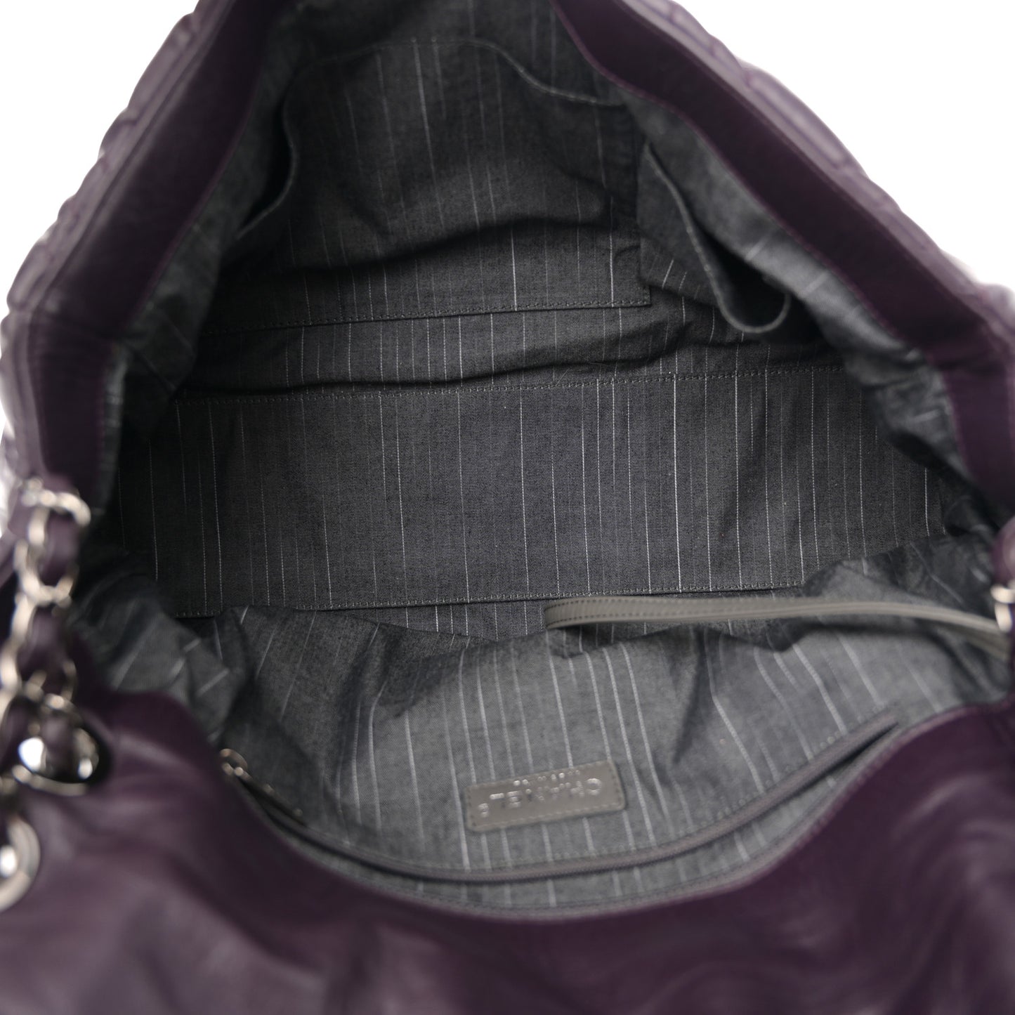 Lambskin In And Out XL Maxi Flap Dark Purple