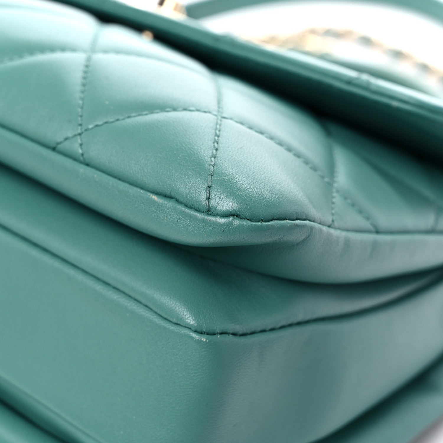 Chanel Lambskin Quilted Small Trendy CC Flap Dual Handle Bag Light Green 9 of 27