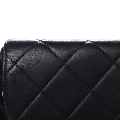 Chanel Lambskin Quilted Drawstring Backpack Black 12 of 16