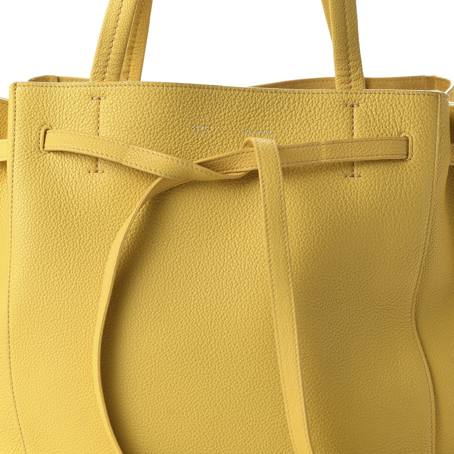 Celine Soft Grained Calfskin Small Belt Cabas Sunflower 9 of 9