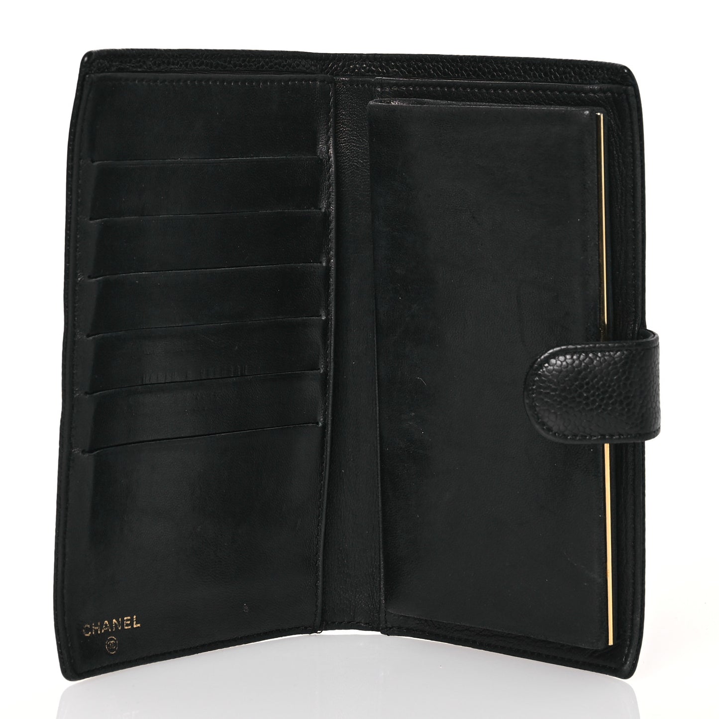 Caviar Timeless CC Zipped Pocket Wallet Black