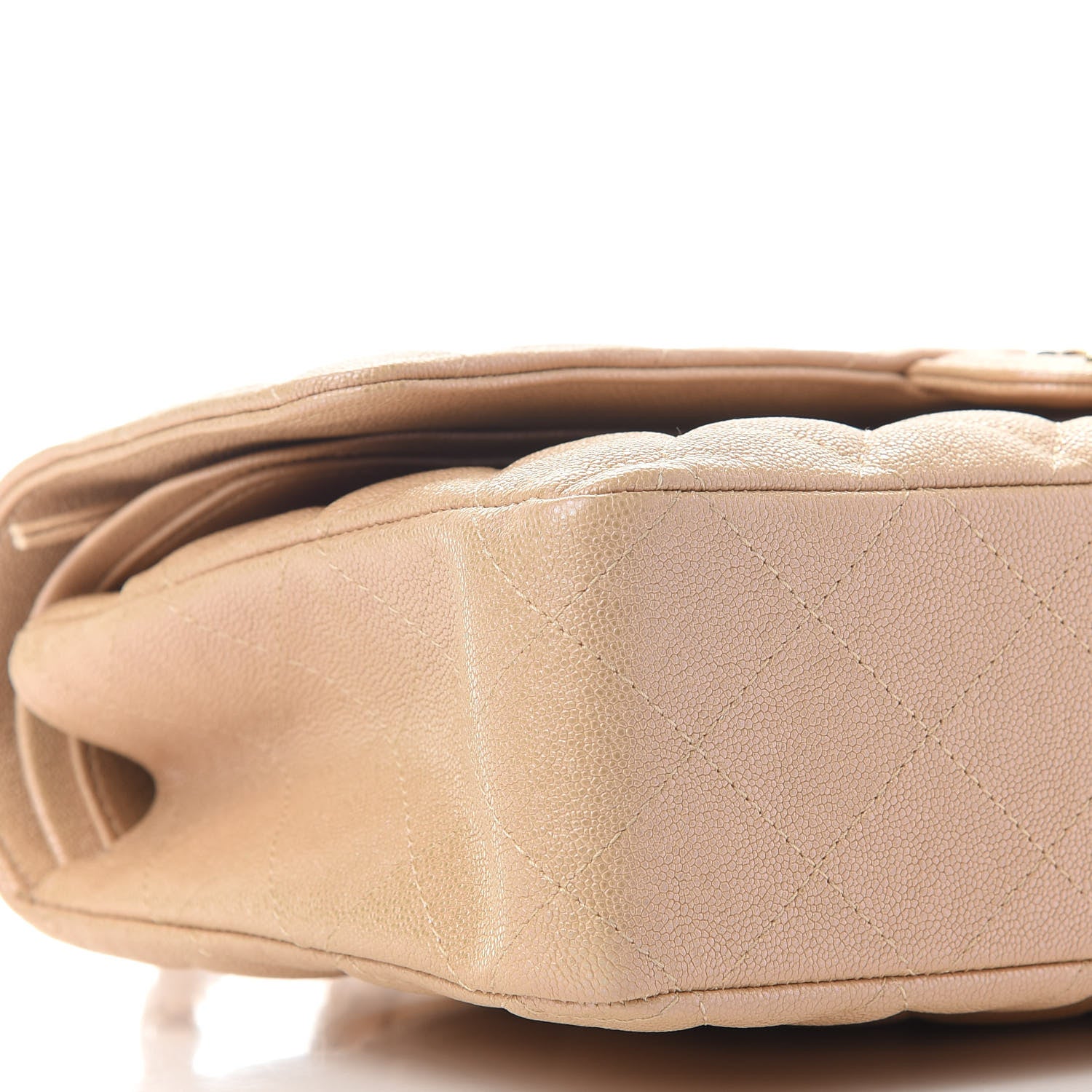 Chanel Iridescent Caviar Quilted Medium Double Flap Beige 8 of 9