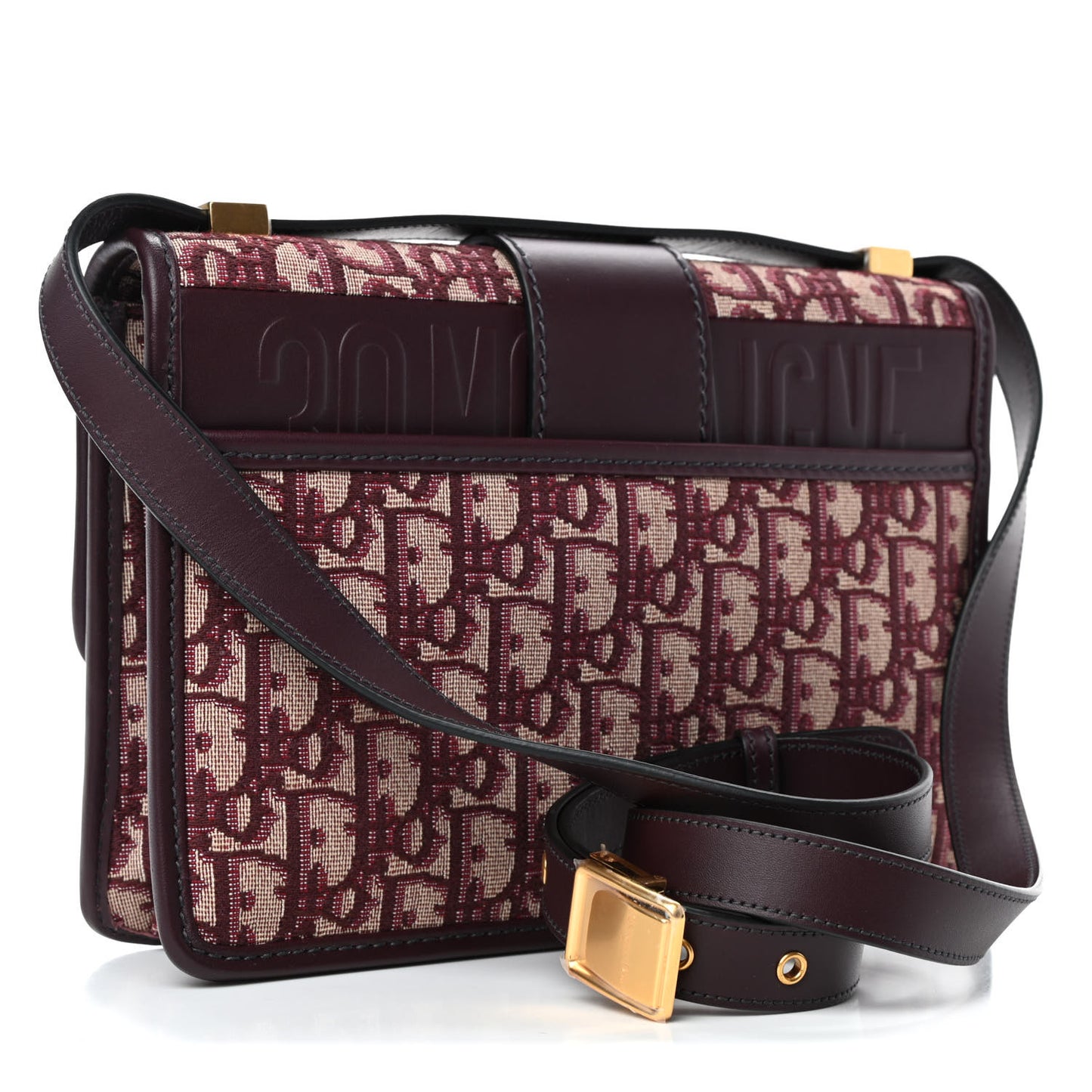 Oblique 30 Montaigne Flap Bag Burgundy