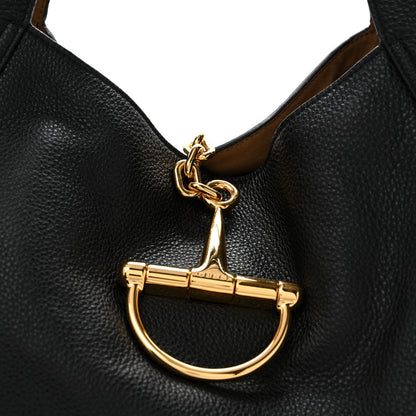Gucci Grained Calfskin Softbit Maxi Shoulder Bag Black 8 of 12