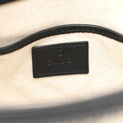 Gucci GG Supreme Monogram Horsebit 1955 Soft Small Shoulder Bag Beige Black 6 of 10