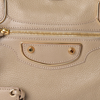 Balenciaga Chevre Gold Metallic Edge Hardware City Beige Latte 10 of 10