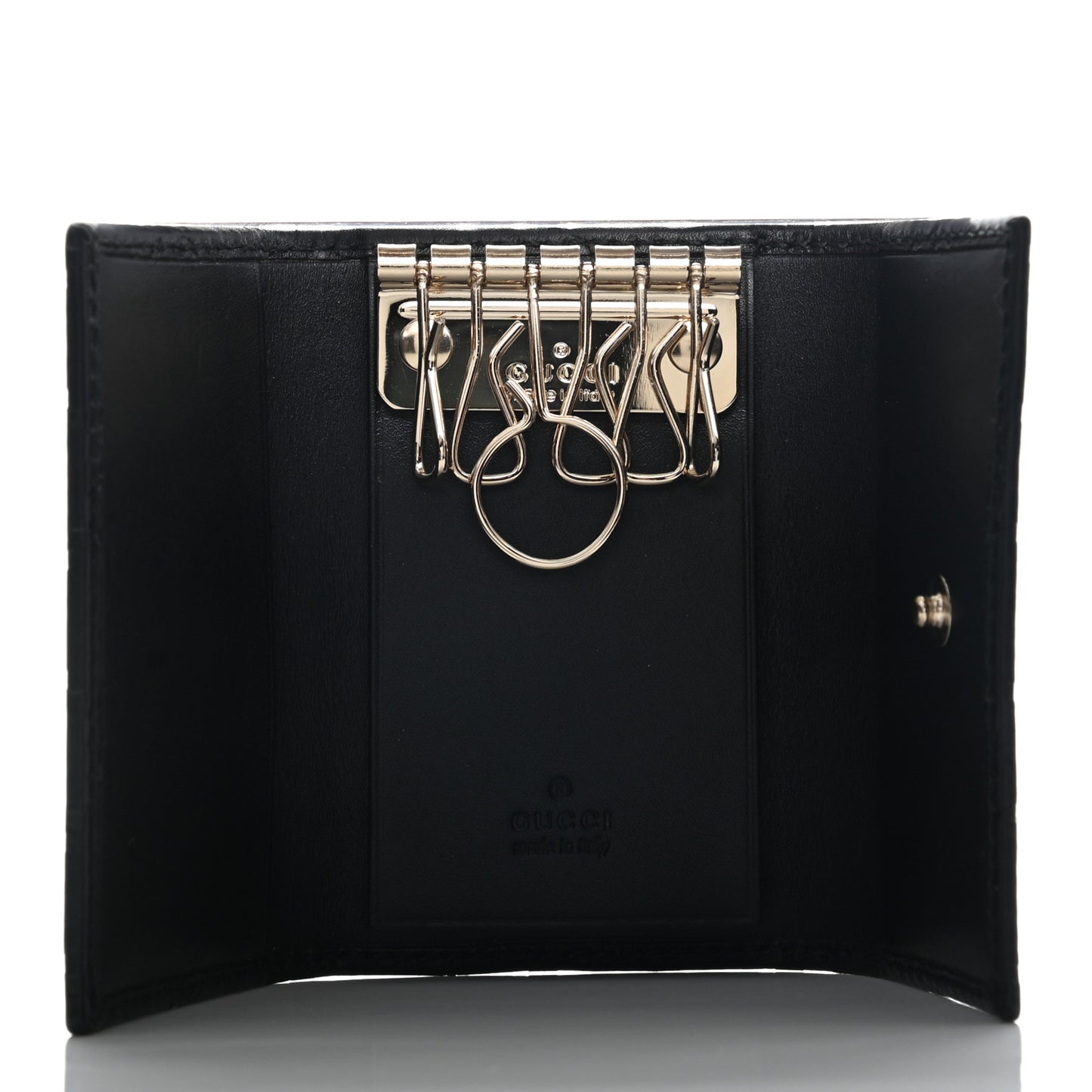 Guccissima 6 Key Holder Case Black