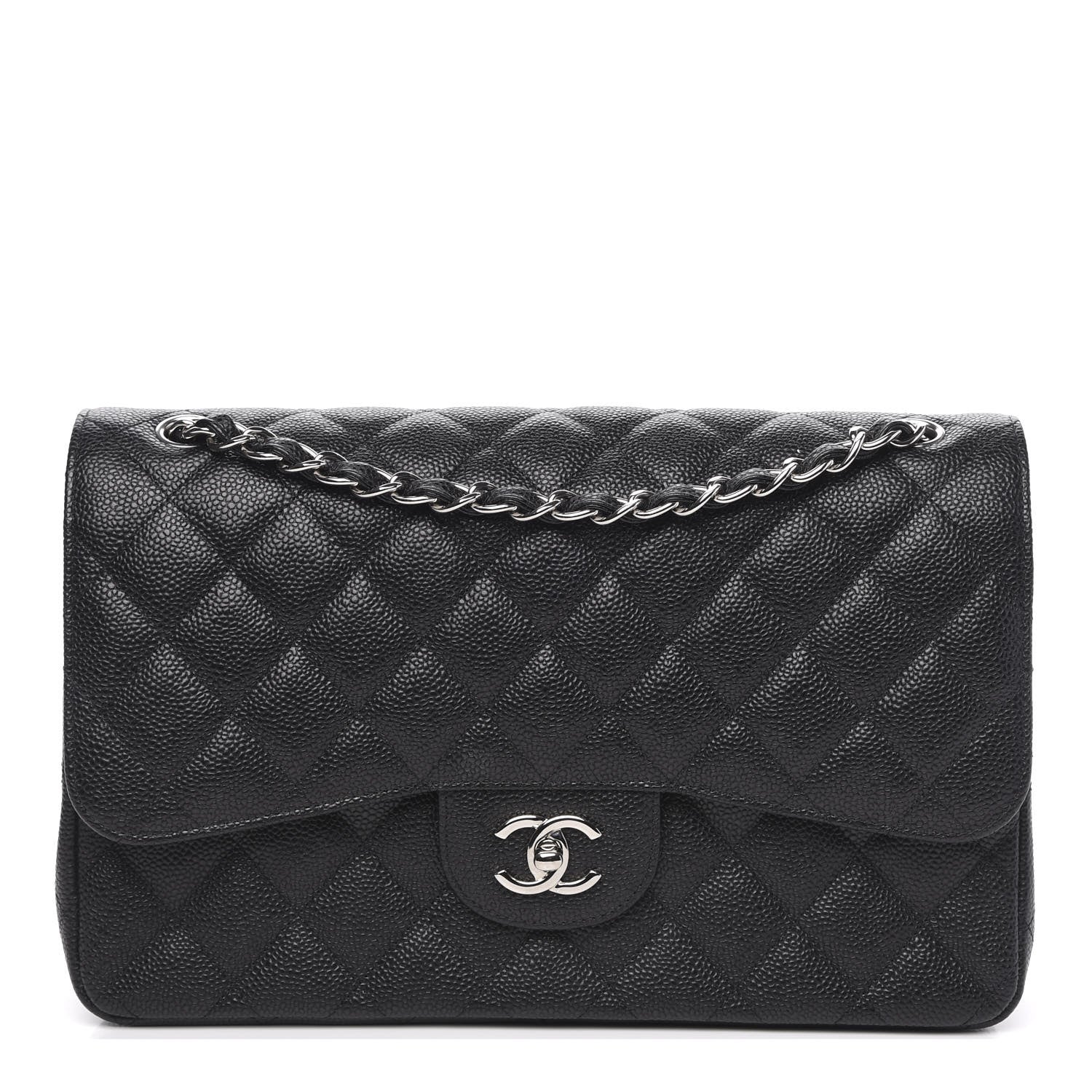 Chanel Caviar Quilted Jumbo Double Flap Black 1 of 11