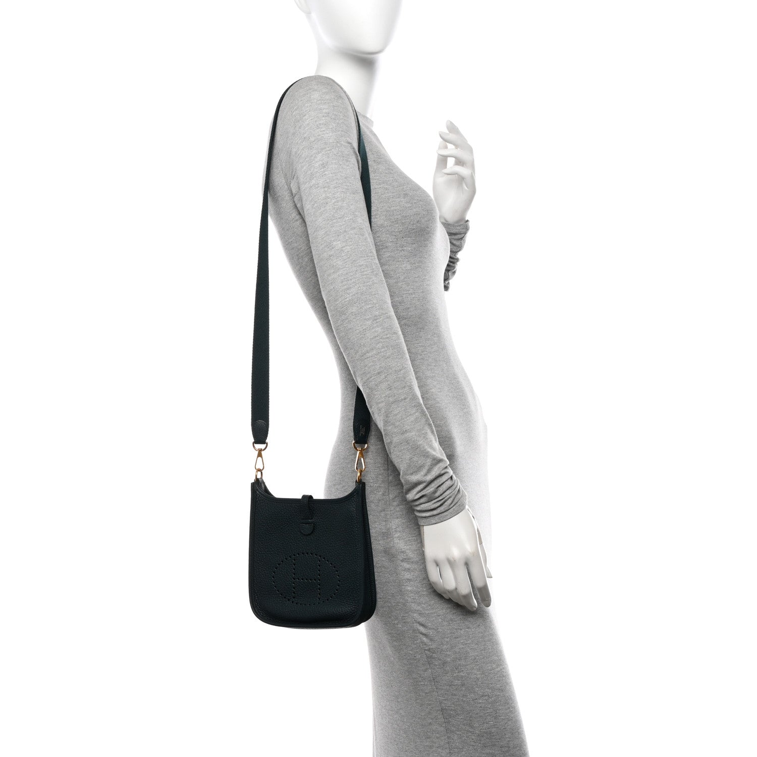 Hermes Taurillon Clemence Amazone Evelyne TPM Vert Cypress 2 of 11