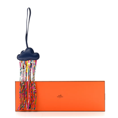 Hermes Swift Silk Twill Cord Cloud Bag Charm Black 4 of 4