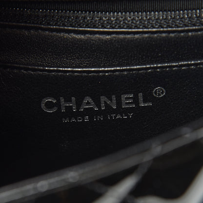 Chanel Patent Calfskin Sparkle Quilted Mini Square Flap Black 6 of 12