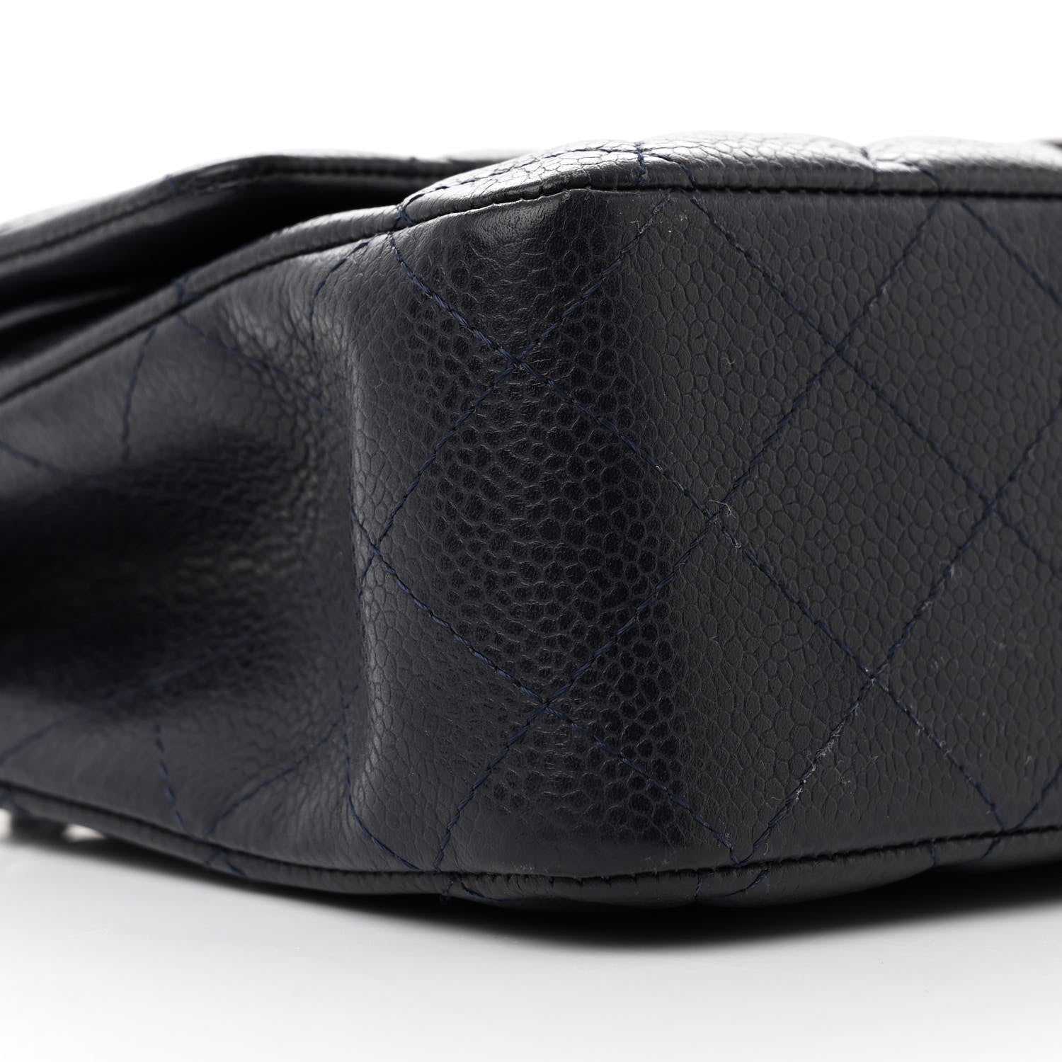 Chanel Caviar Quilted Medium Double Flap Navy 9 of 12