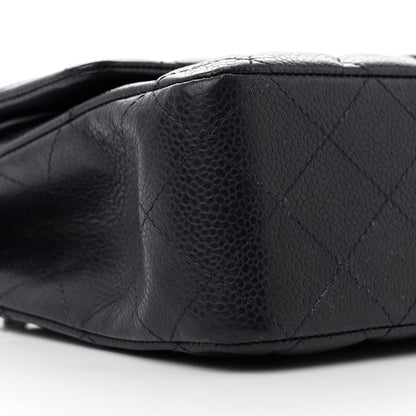 Chanel Caviar Quilted Medium Double Flap Navy 9 of 12