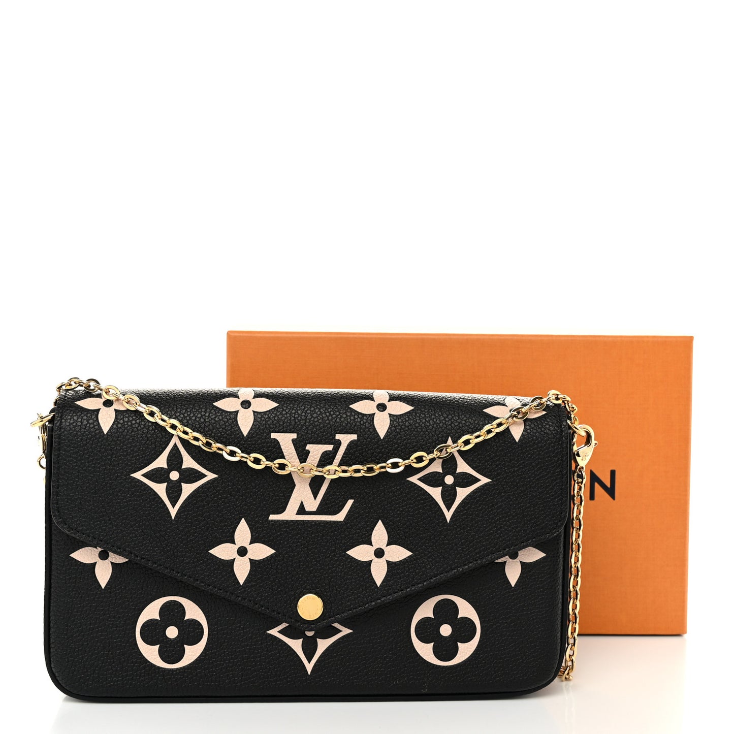 Empreinte Monogram Giant Felicie Pochette Black Beige