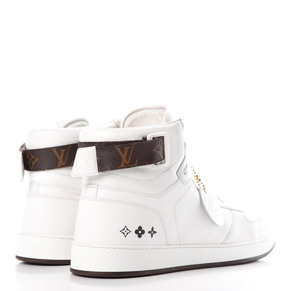 Louis Vuitton Calfskin Monogram Rivoli High Top Sneakers 12 White 5 of 9