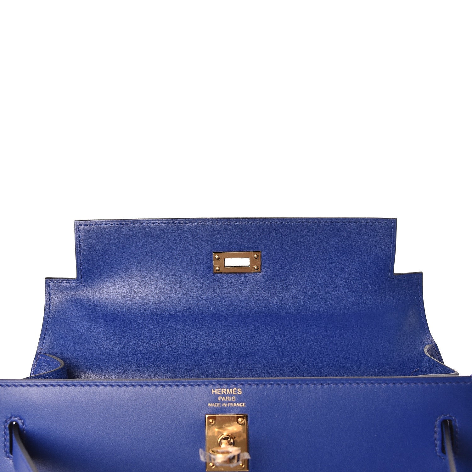 Hermes Tadelakt Kelly Sellier 25 Bleu Electrique 30 of 33