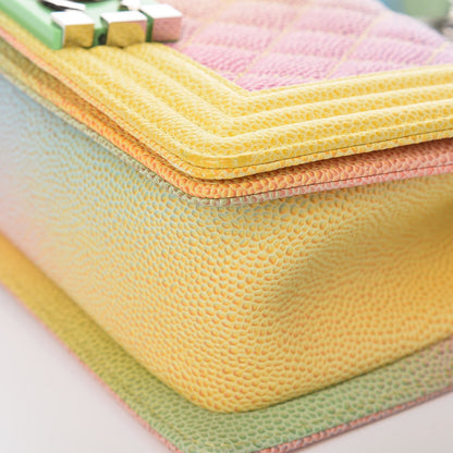 Chanel Caviar Quilted Small Cuba Rainbow Boy Flap Multicolor 9 of 11