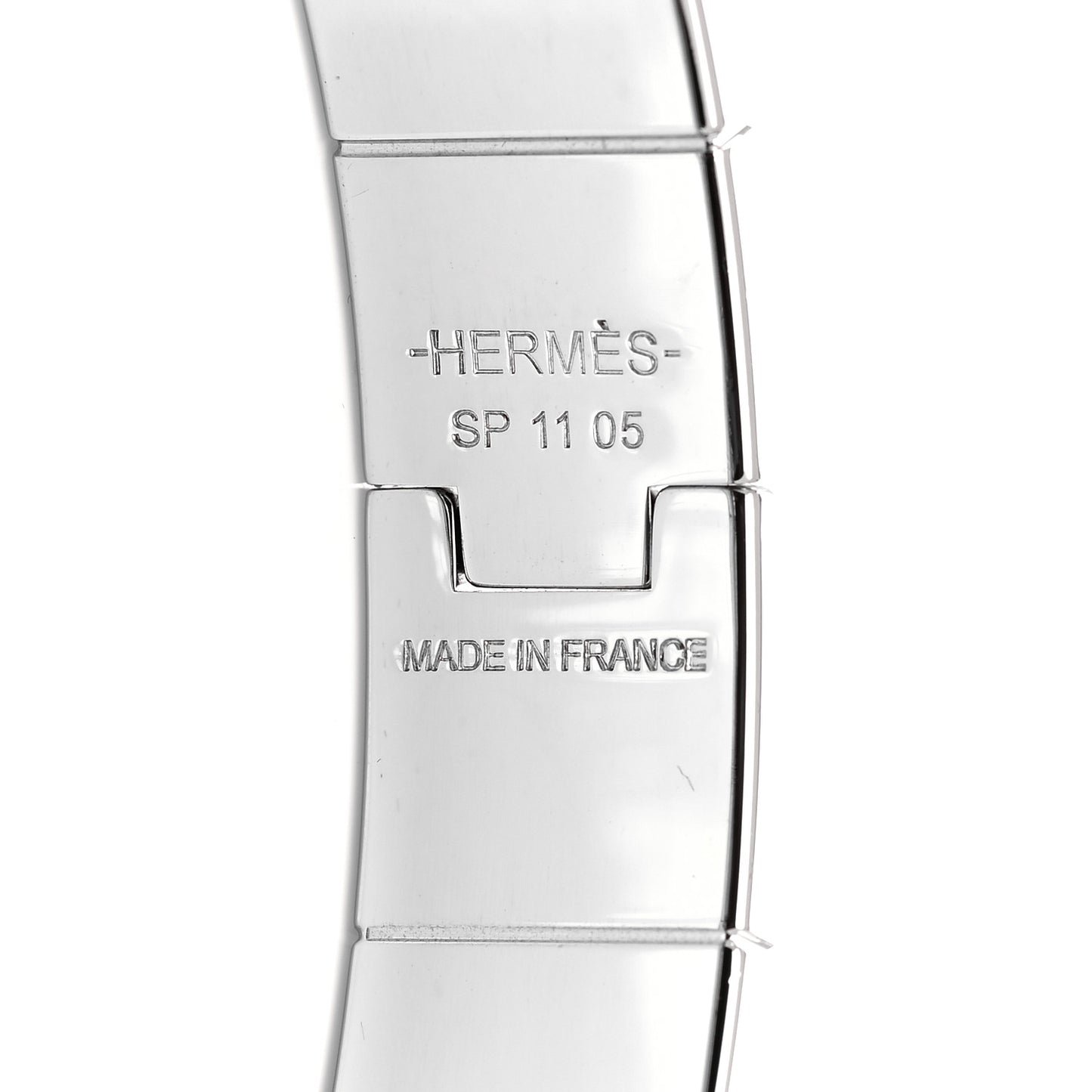 Lizard Charniere Cuir Narrow Hinged Bracelet S Vert Moyen