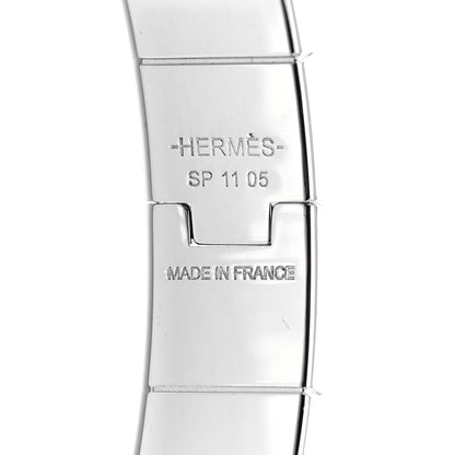 Hermes Lizard Charniere Cuir Narrow Hinged Bracelet S Vert Moyen 4 of 4