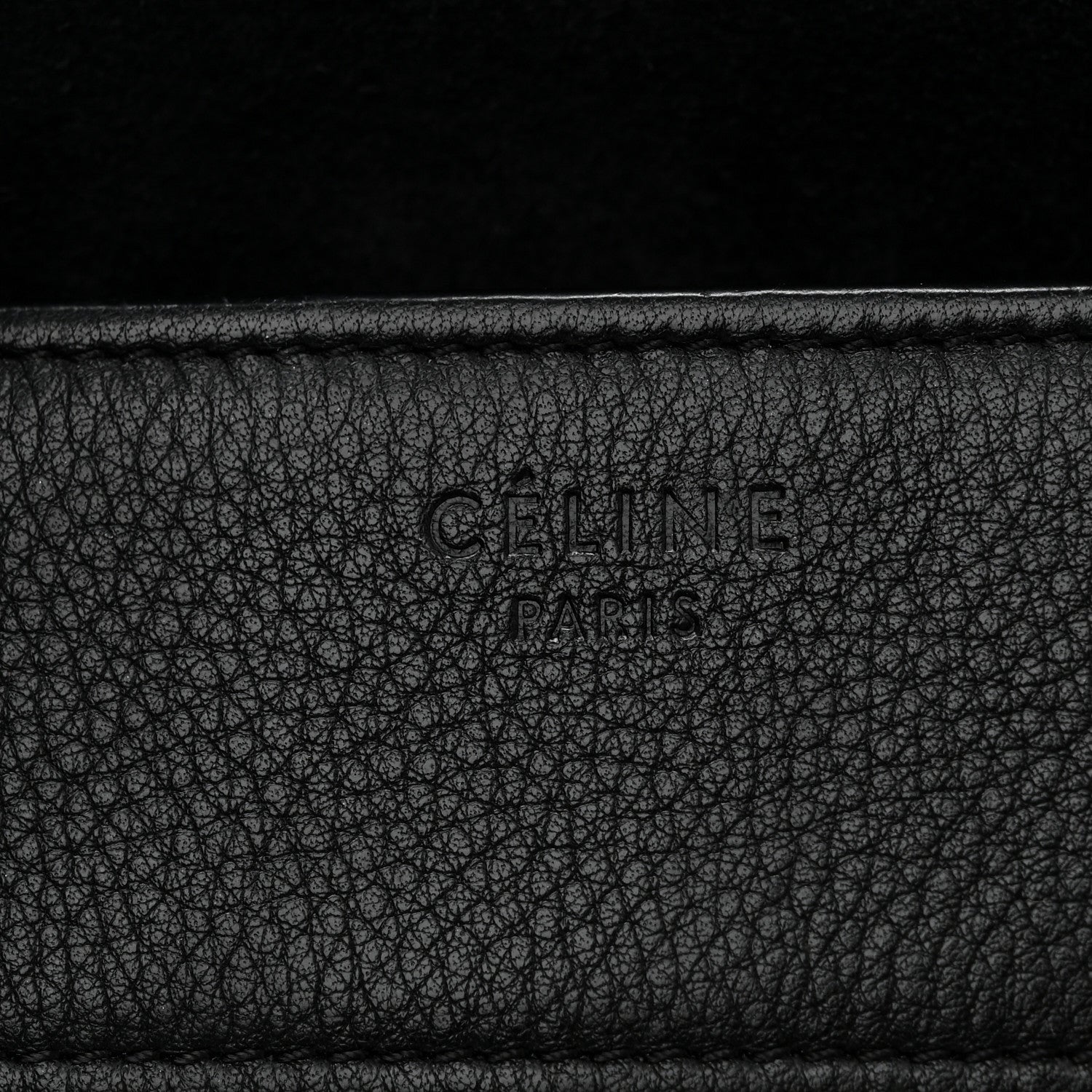 Celine Grained Calfskin Medium Phantom Luggage Black 6 of 13