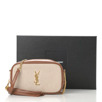Saint Laurent Cotton Monogram Mini Lou Camera Bag Beige Brick 11 of 11