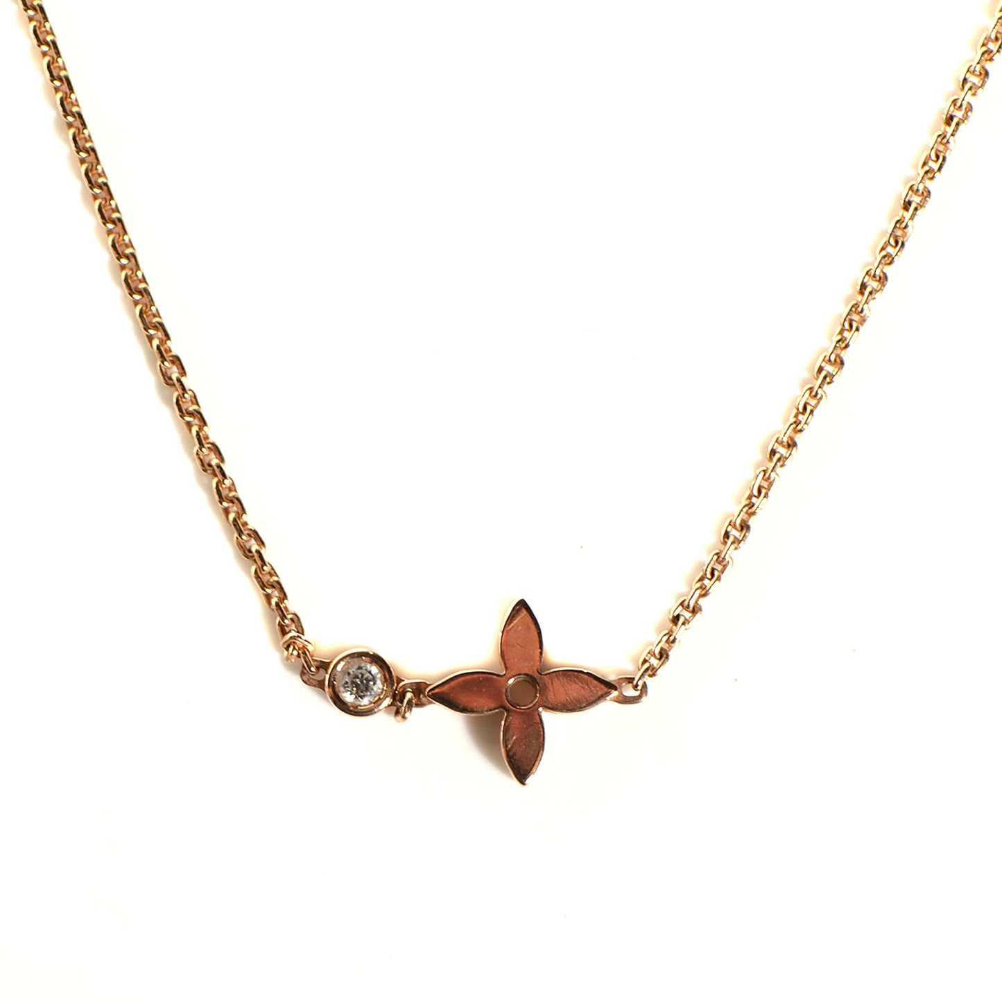 18K Pink Gold Diamond Idylle Blossom Pendant Necklace