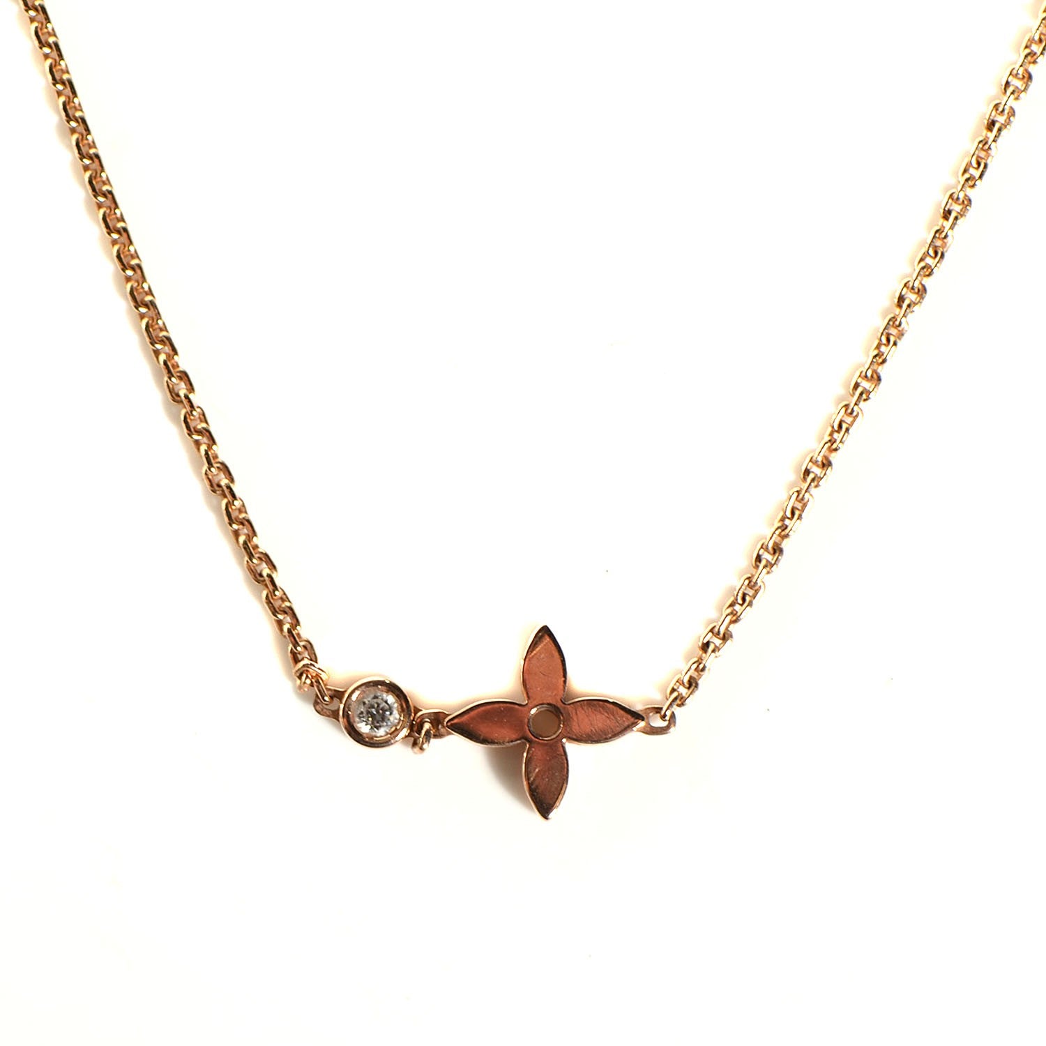Louis Vuitton 18K Pink Gold Diamond Idylle Blossom Pendant Necklace 1 of 8