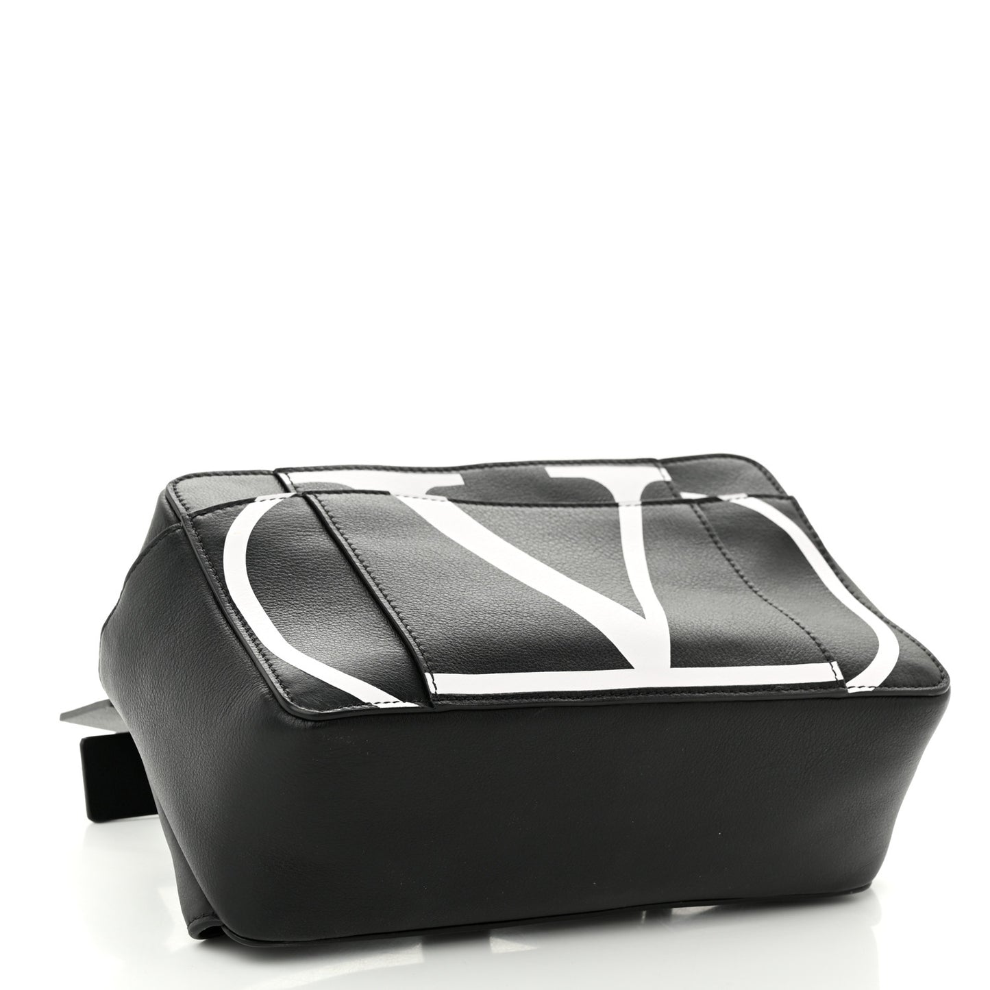 Calfskin Mens VLogo Belt Bag Black White