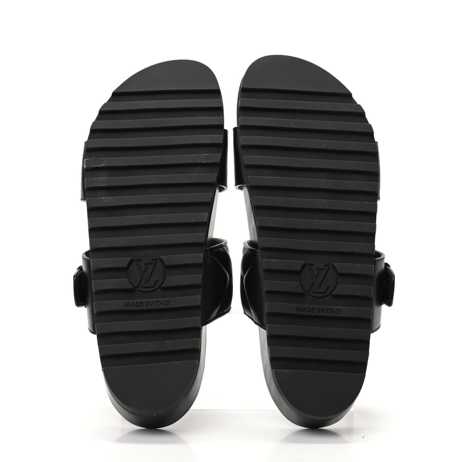 Louis Vuitton Calfskin New Wave Bom Dia Mule Sandals 37 Black 5 of 7