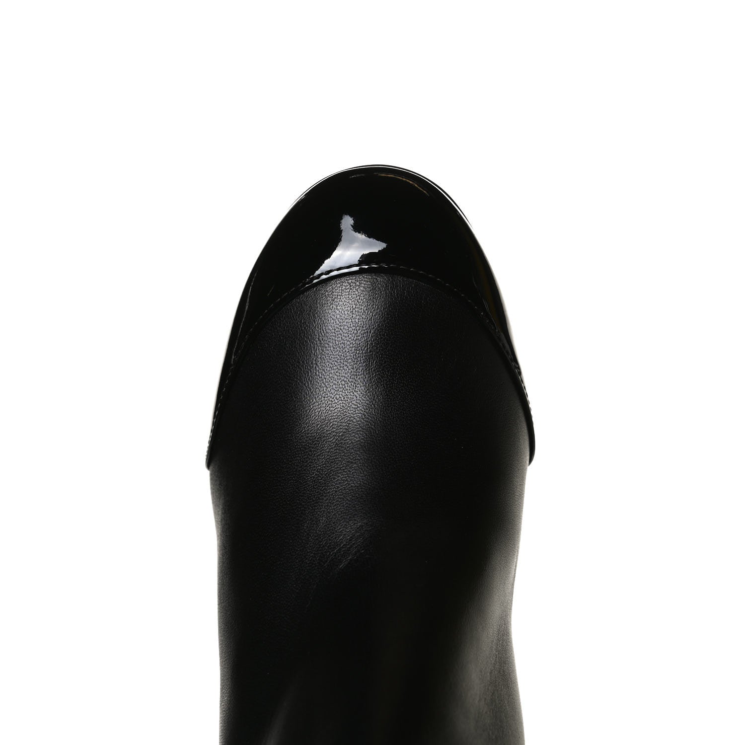 Chanel Lambskin Patent Calfskin Ankle Boots 40 Black 9 of 13