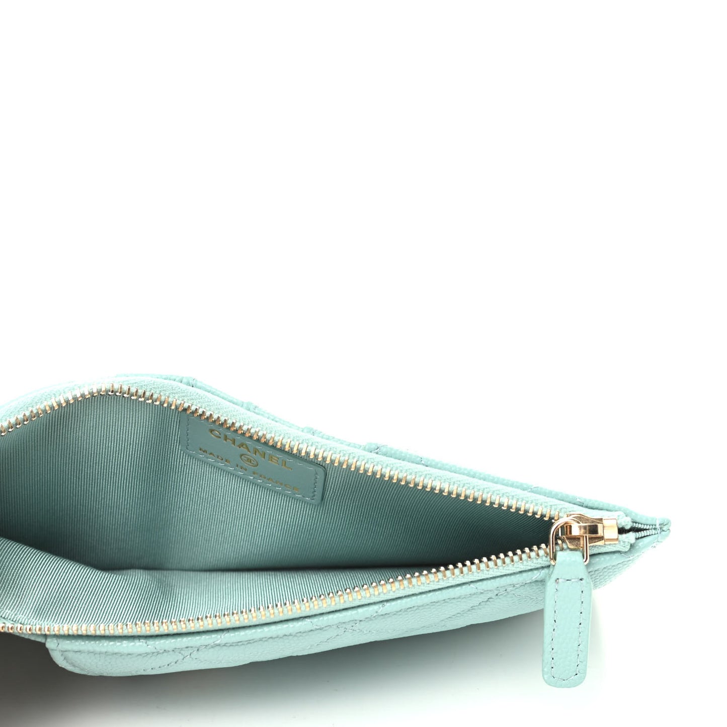 Caviar Quilted Classic iPhone Pouch Blue