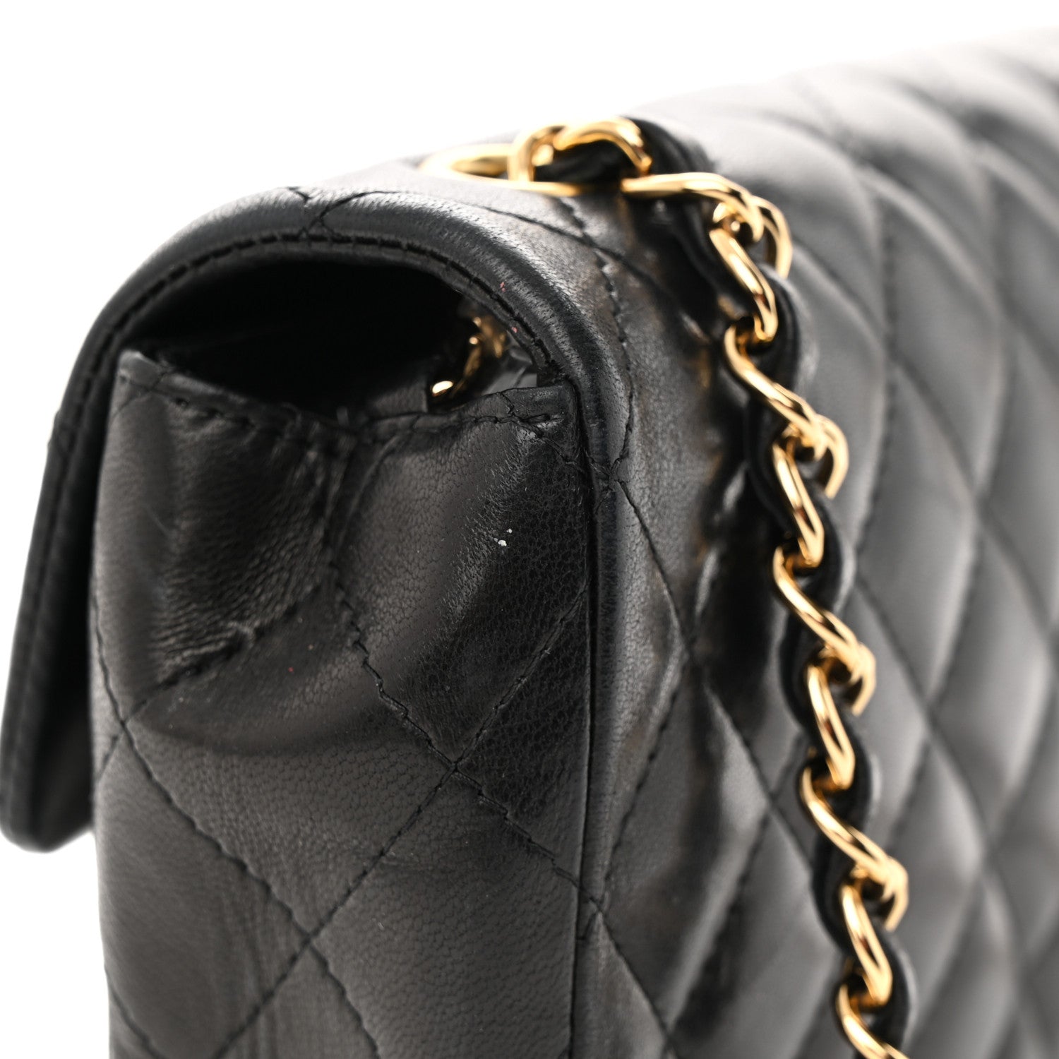 Chanel Lambskin Quilted East West Flap Black 11 of 12