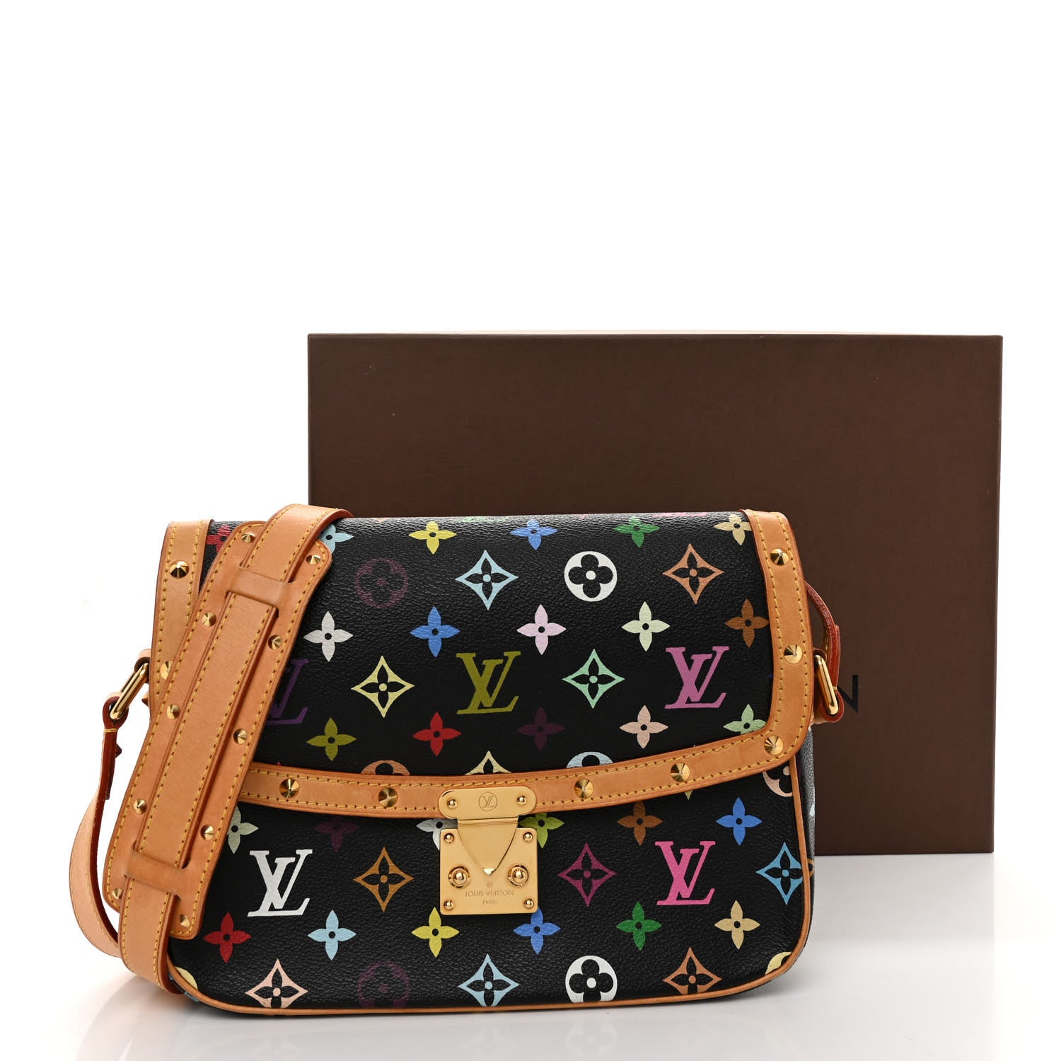 Louis Vuitton Monogram Multicolor Sologne Black 3 of 10