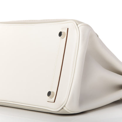 Hermes Swift Ghillies Birkin 30 White Gris Perle 7 of 10