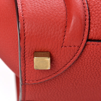 Celine Drummed Calfskin Micro Luggage Red 12 of 12