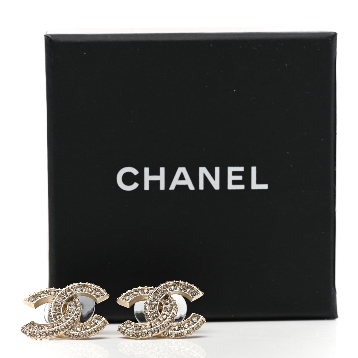 Crystal CC Earrings Gold