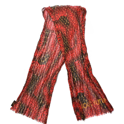 Louis Vuitton Cotton Monogram Kusama Infinity Dots Pareo Scarf Red 2 of 4
