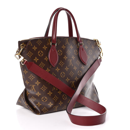 Louis Vuitton Monogram Flower Zipped Tote MM Bordeaux 3 of 16