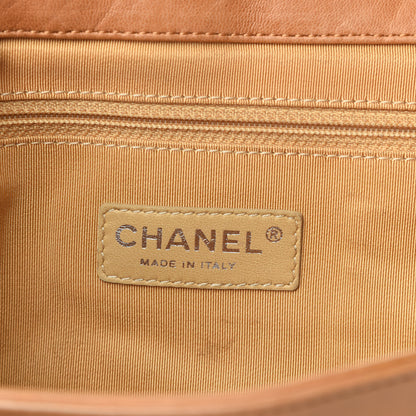 Chanel Washed Lambskin Quilted Medium Chain Around Messenger Dark Beige 8 of 9
