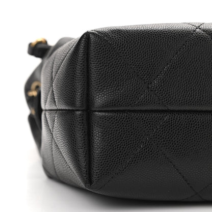 Chanel Caviar Quilted A Real Catch Shopping Bag Black 10 of 11